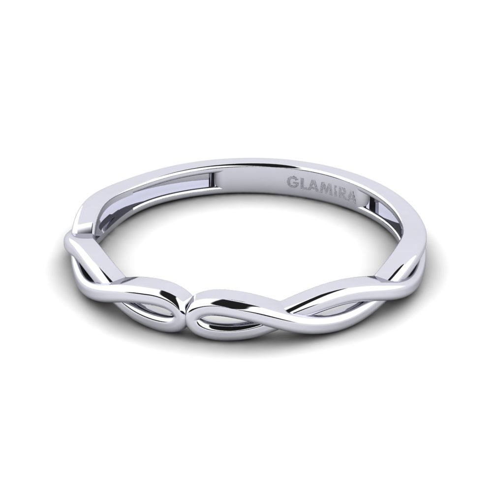 9k Oro Blanco Anillo apilable Xoden - B
