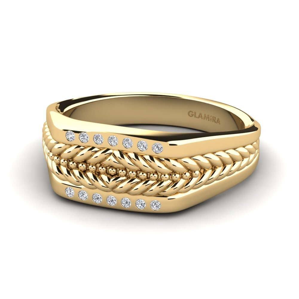 Compre Anillo de Hombre Lenig en corte Redondo 0.112 Quilates 18k Oro ...