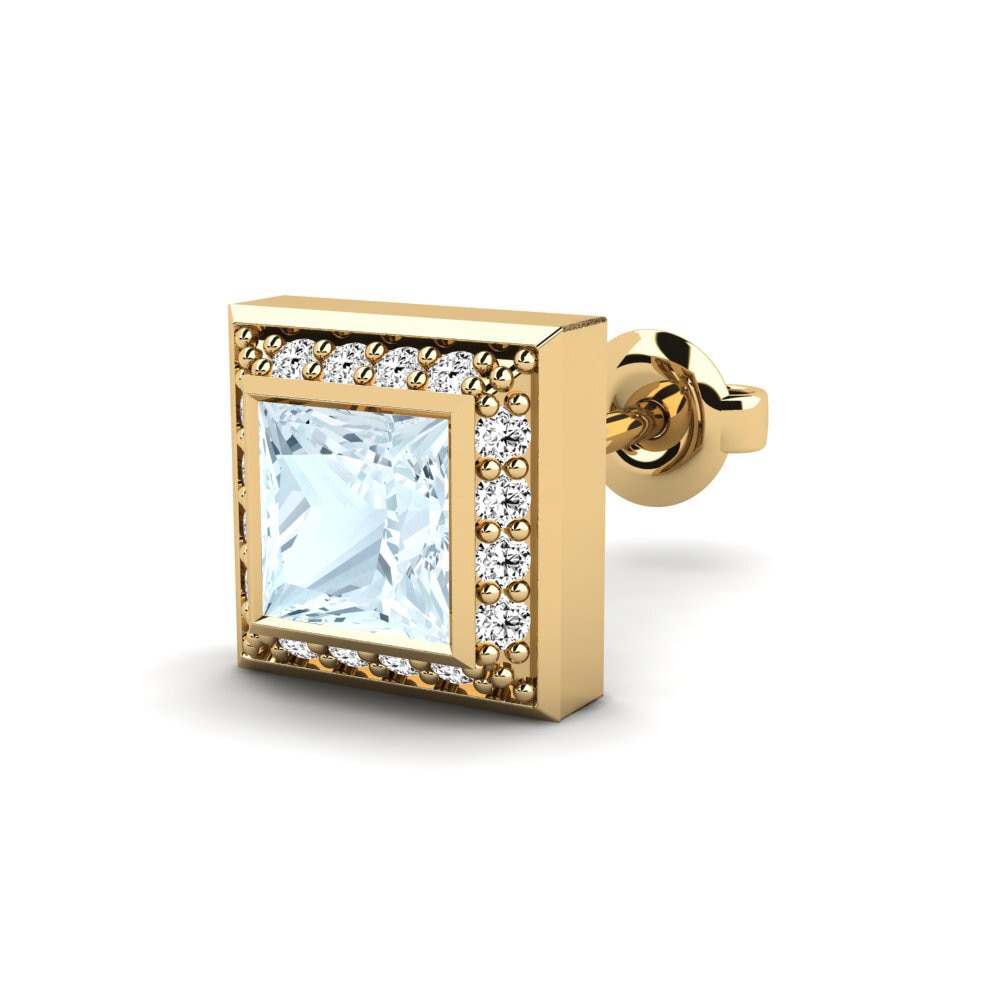 Aquamarine Men's Earring Hewey