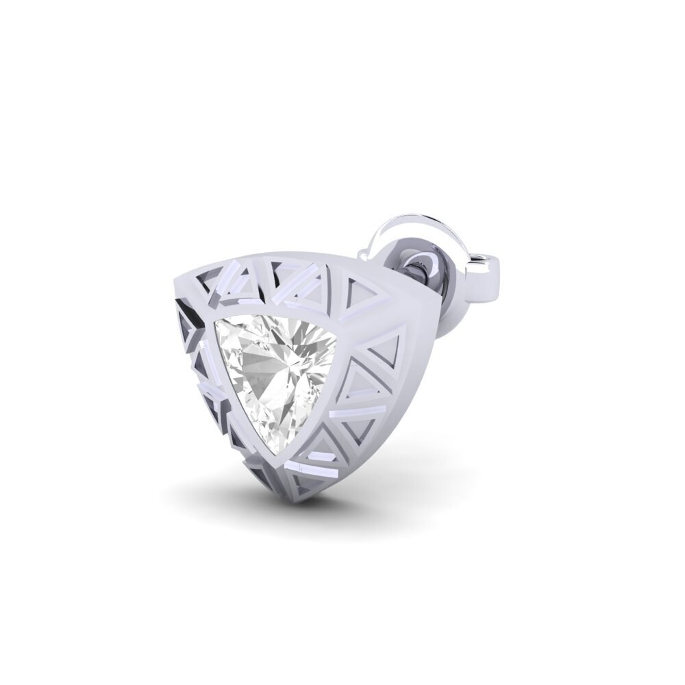 925 stříbro Diamant-safír Pánské náušnice Matalas