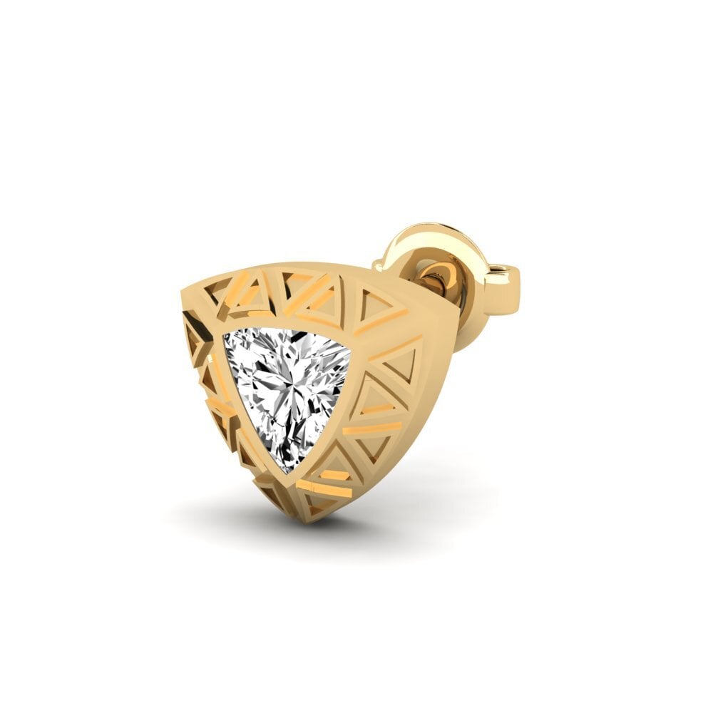 Trillion Moissanite Boucle d'oreille homme Matalas