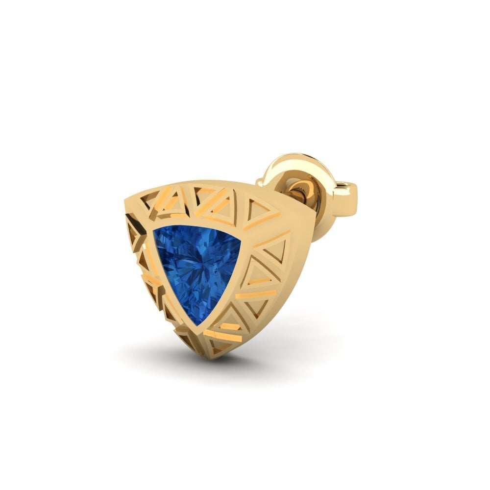 Trillón Circonita Azul Oscuro Pendiente para hombre Matalas