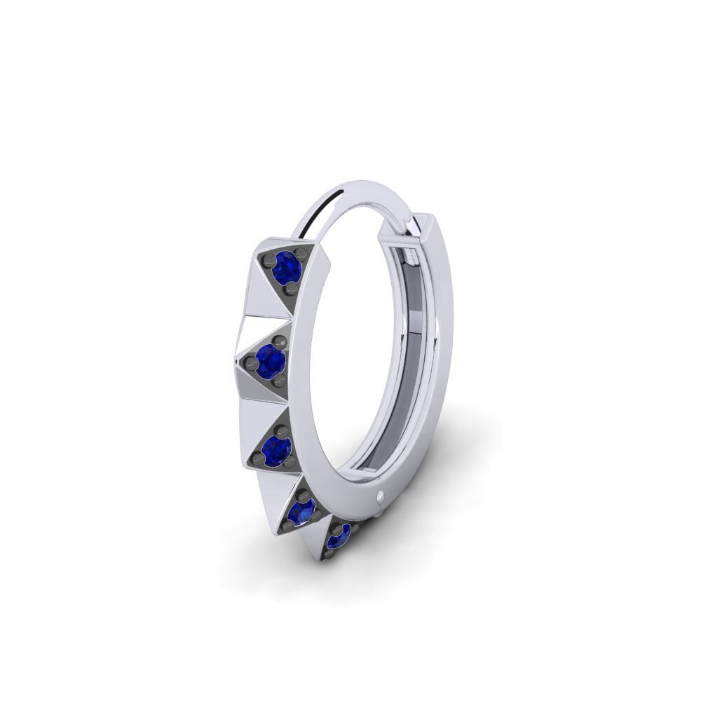 Sapphire Men's Earring Mearing
