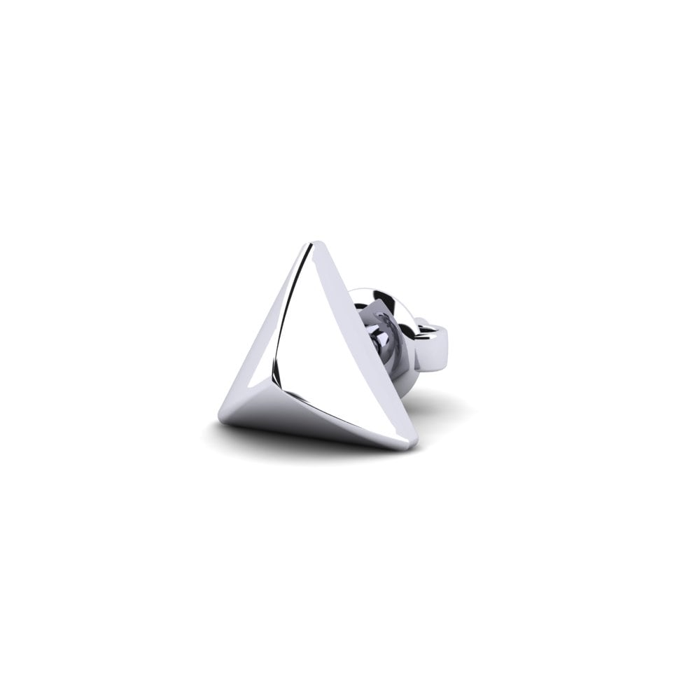 White Silver Men's Earring Orlandot