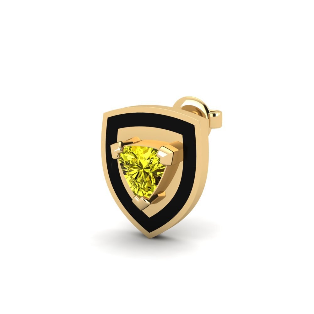 Diamante Amarillo Pendiente para hombre Palundi