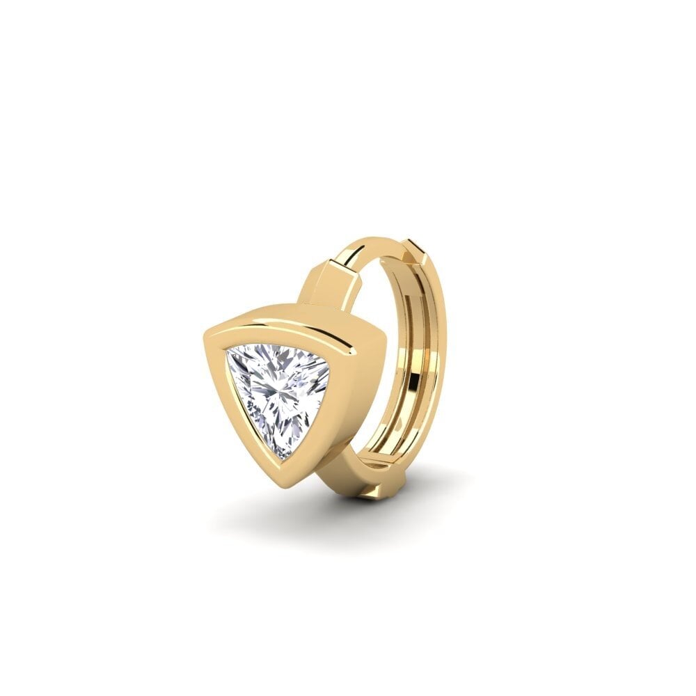 9ct Yellow Gold Diamond Men's Earring Terav
