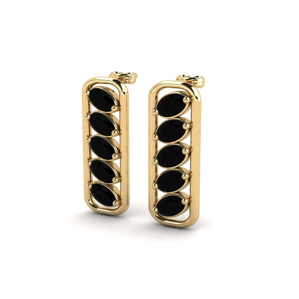 Đá Sapphire Đen Bông tai nữ Jerell