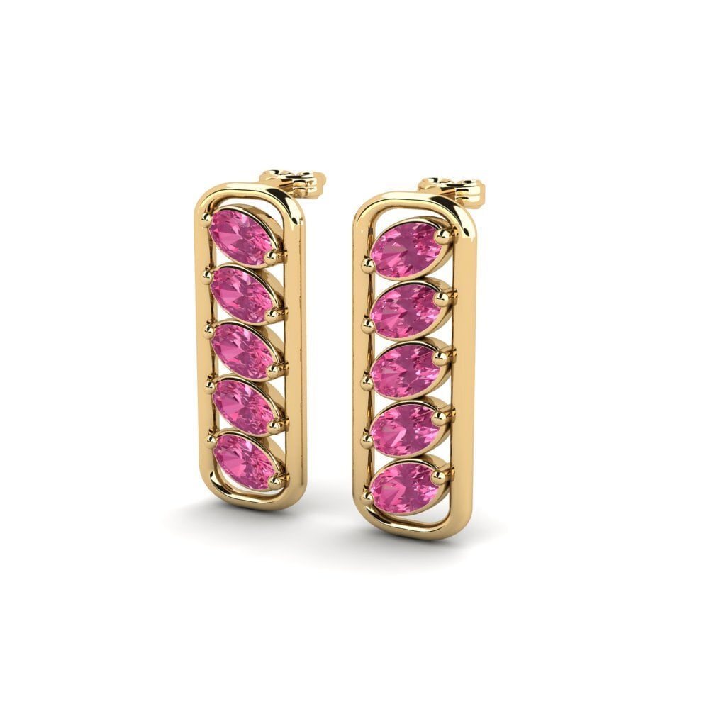 Đá Tourmaline Hồng / Bích tỷ Bông tai nữ Jerell
