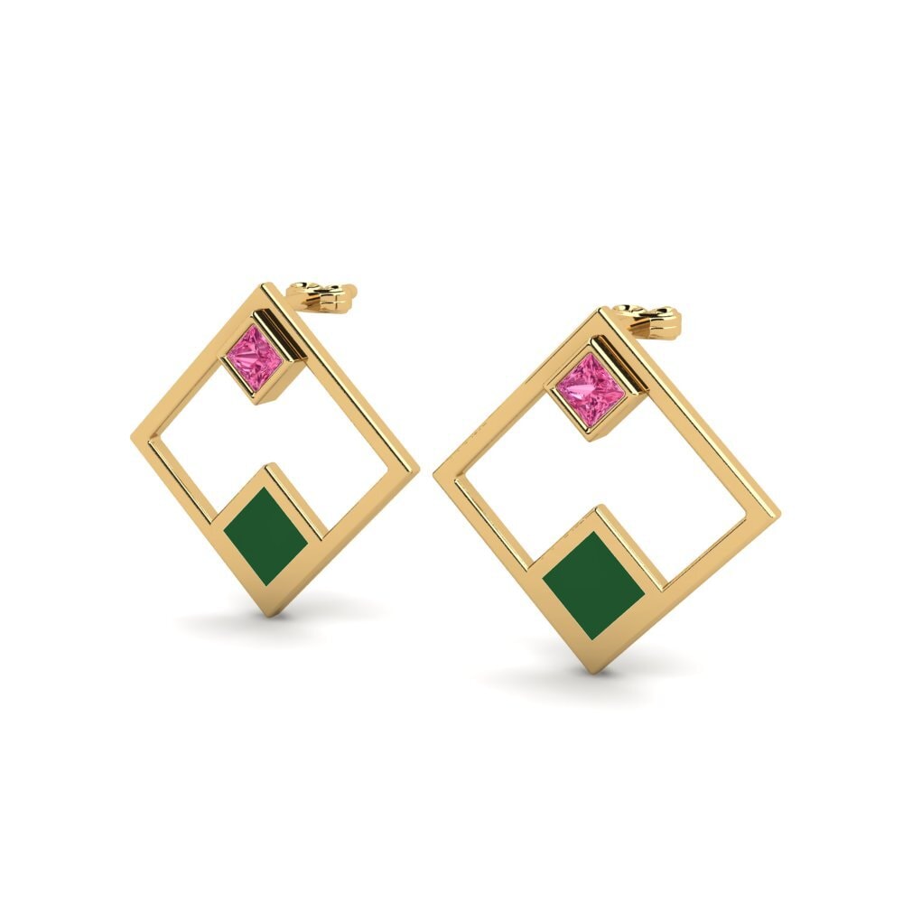 Pink Tourmaline Women's Earring Jesusite