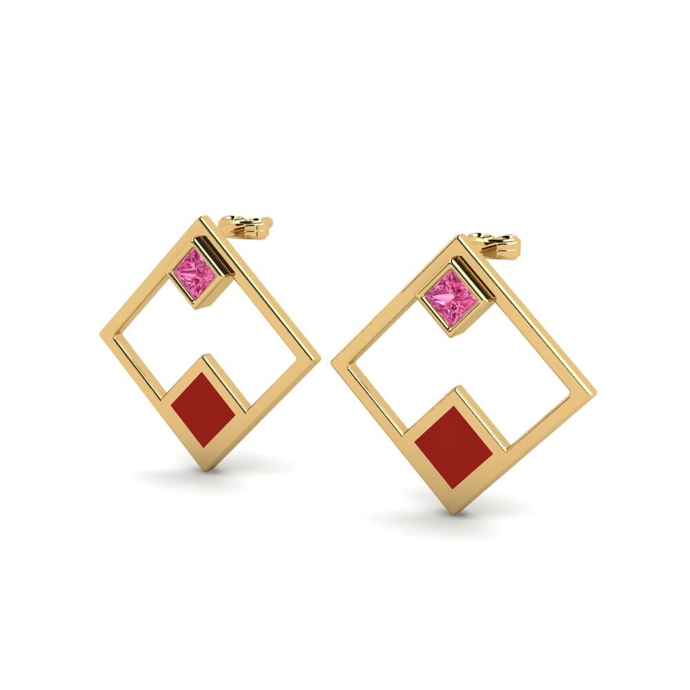 Pink Tourmaline Women's Earring Jesusite