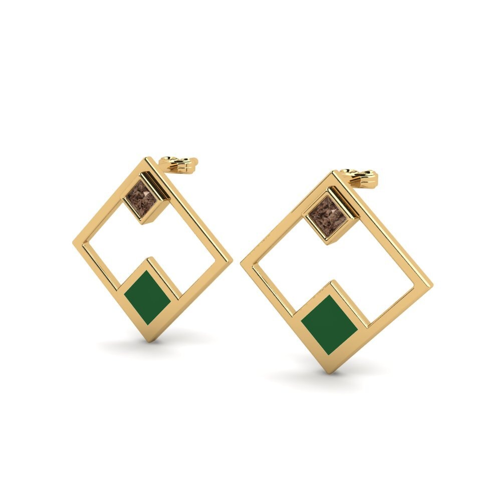 Smoky Quartz Women's Earring Jesusite