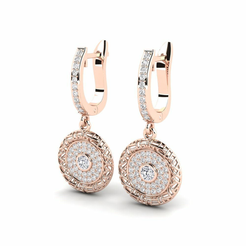 Round 0.2 Carat Fusion Moissanite 14K Rose Gold Earring Jolter