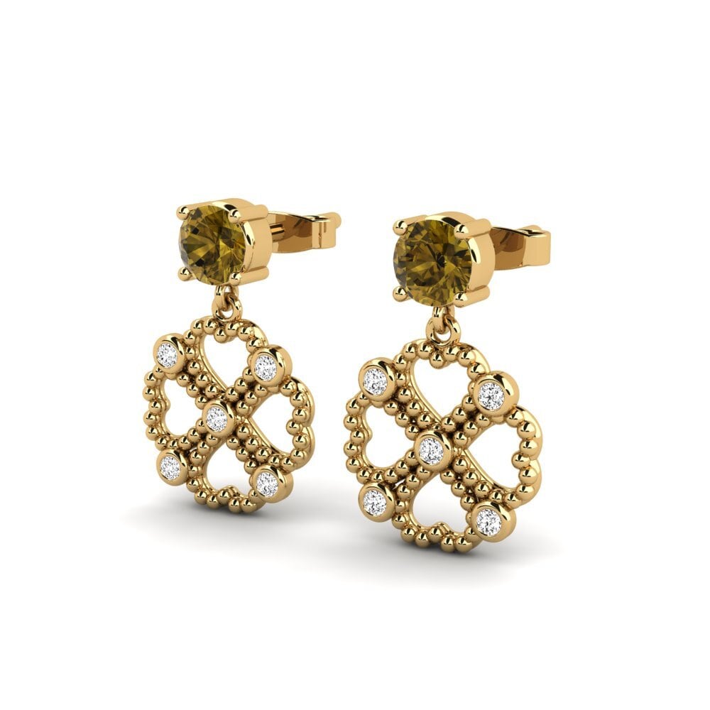 Brown Zircon Women's Earring Dita