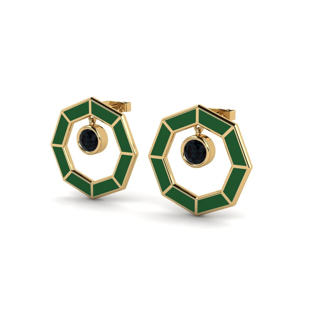 Black Opal Women's Earring Dyable