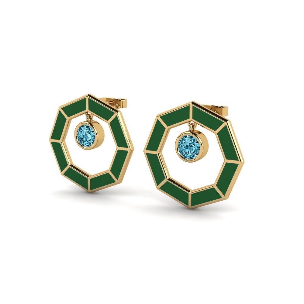 Circón Azul Pendiente de mujer Dyable