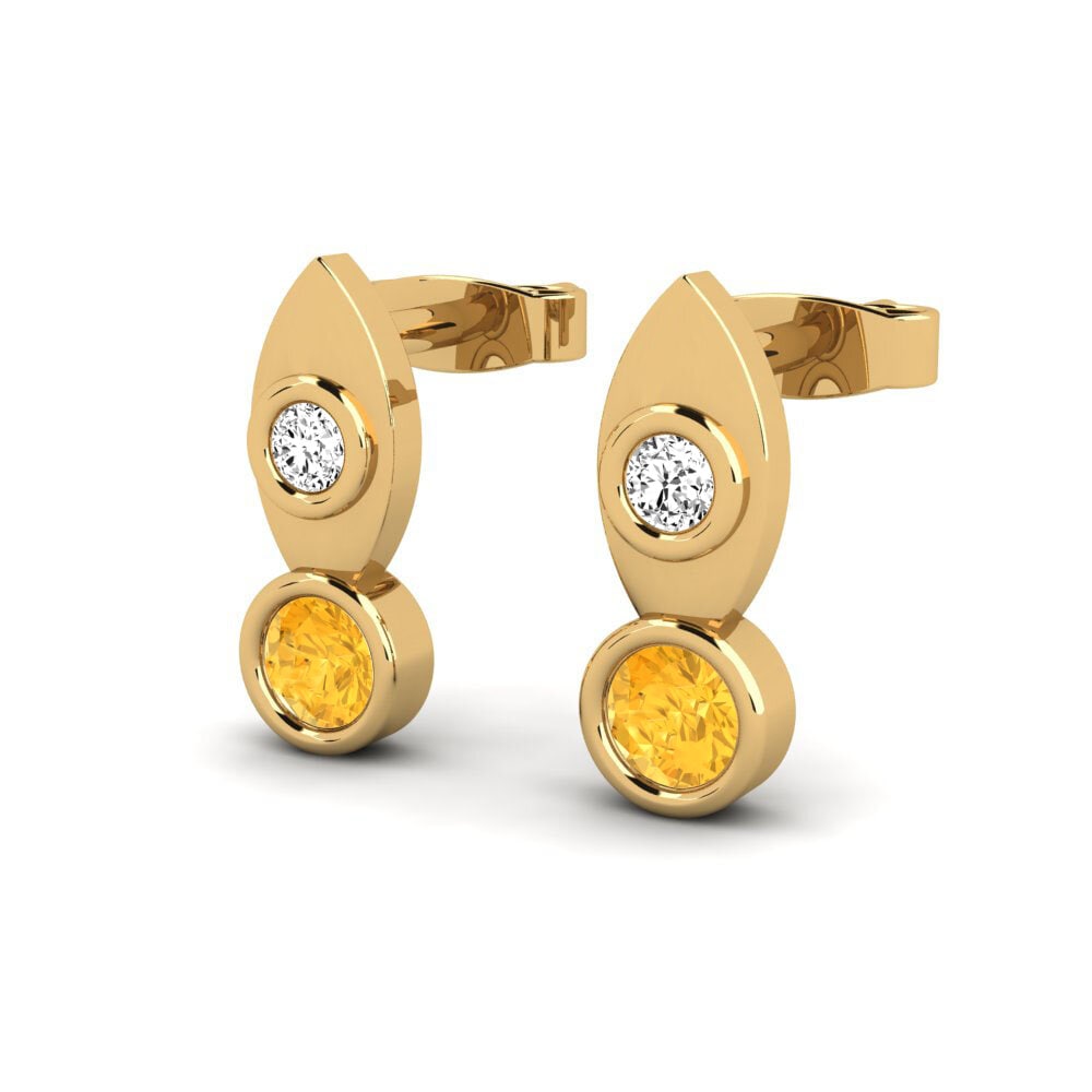 Citrine Women's Earring Grutch