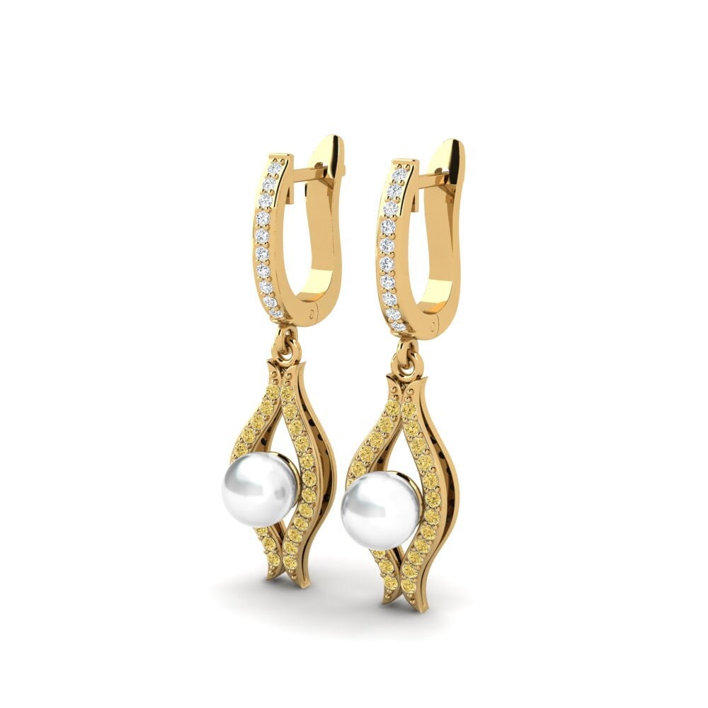 Yellow Diamond Women's Earring Haspe