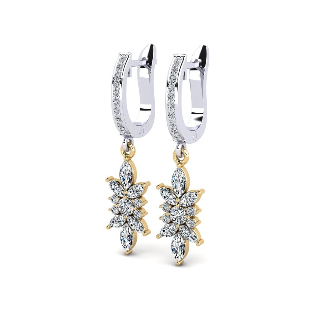 14ct White / Yellow Gold Mixed Women's Earring Holize