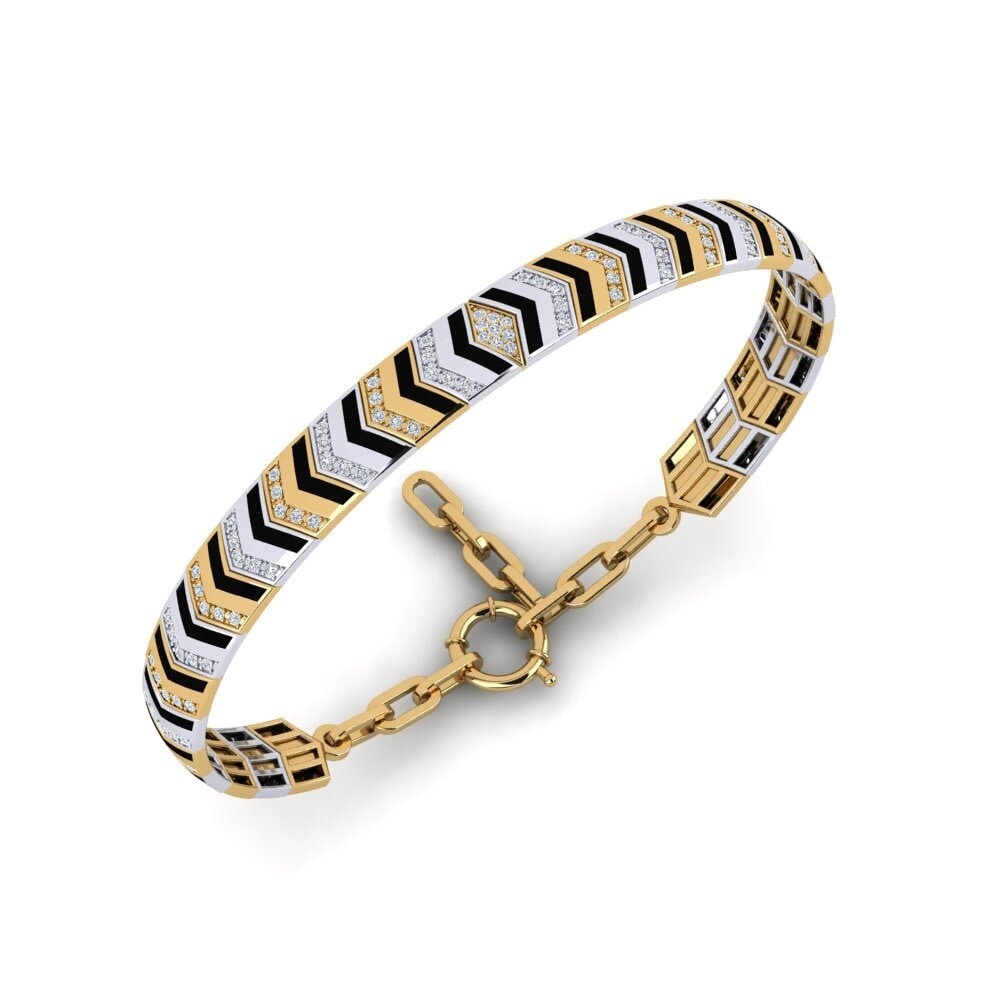 Bangle Diamond 18ct Yellow / White Gold Bracelets