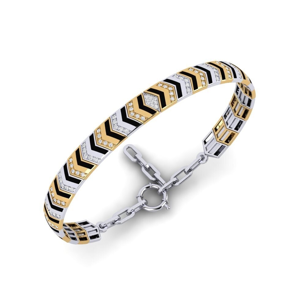 Bangle White sapphire 18ct White / Yellow Gold Bracelets