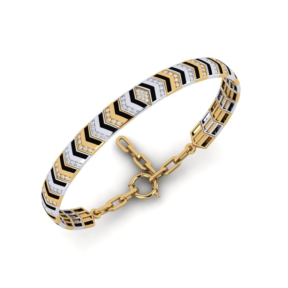 Bangle White sapphire 18ct Yellow / White Gold Bracelets