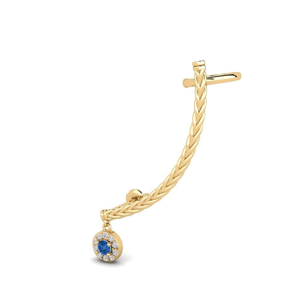 Đá Zirconia Xanh Lam Bông tai nữ Beeni