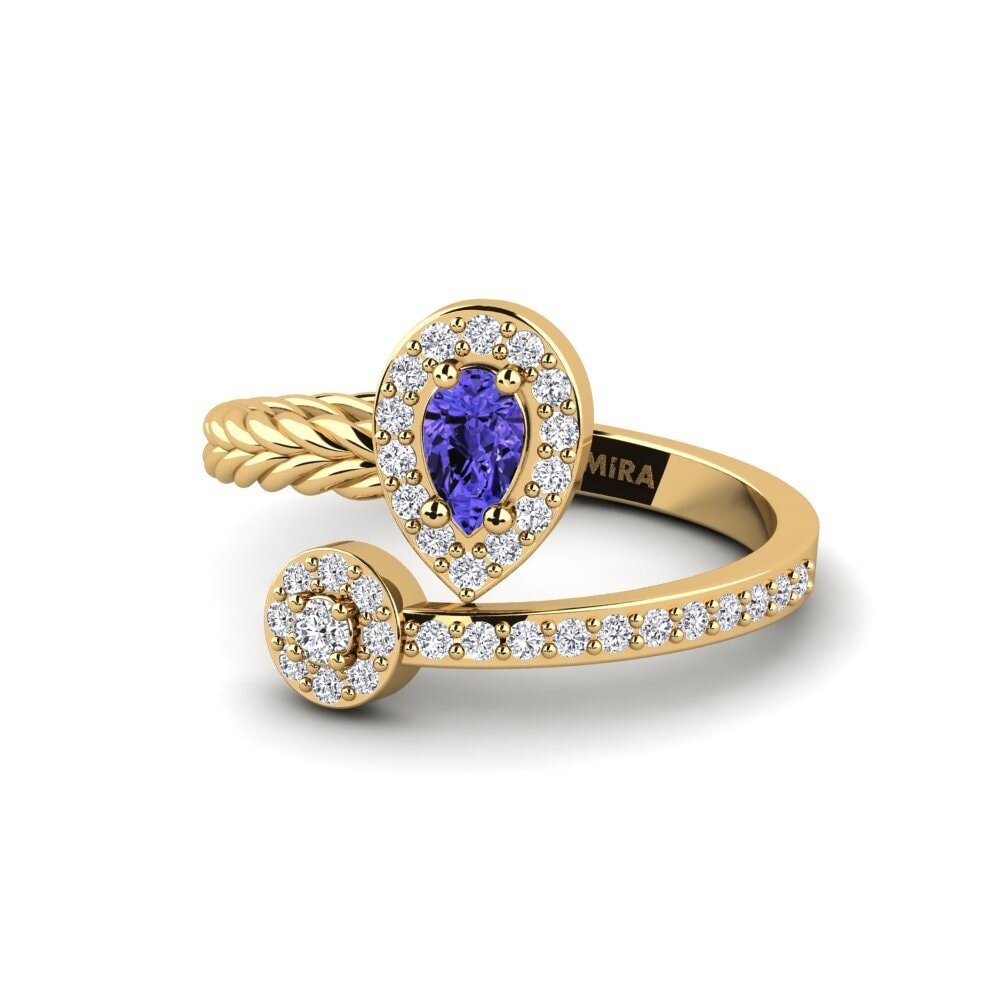 Pear Tanzanite Ring Duille