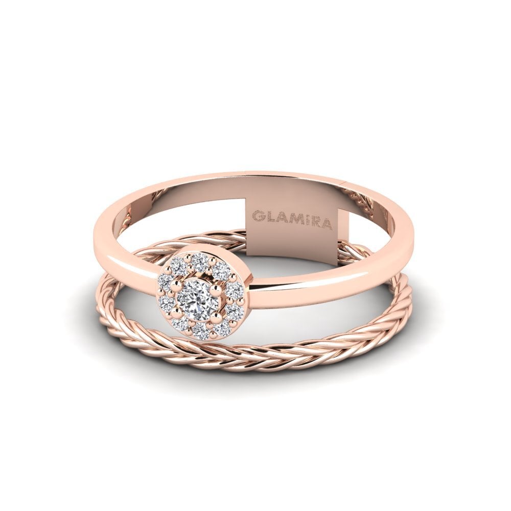 Rotgold 585 Ring Feuille