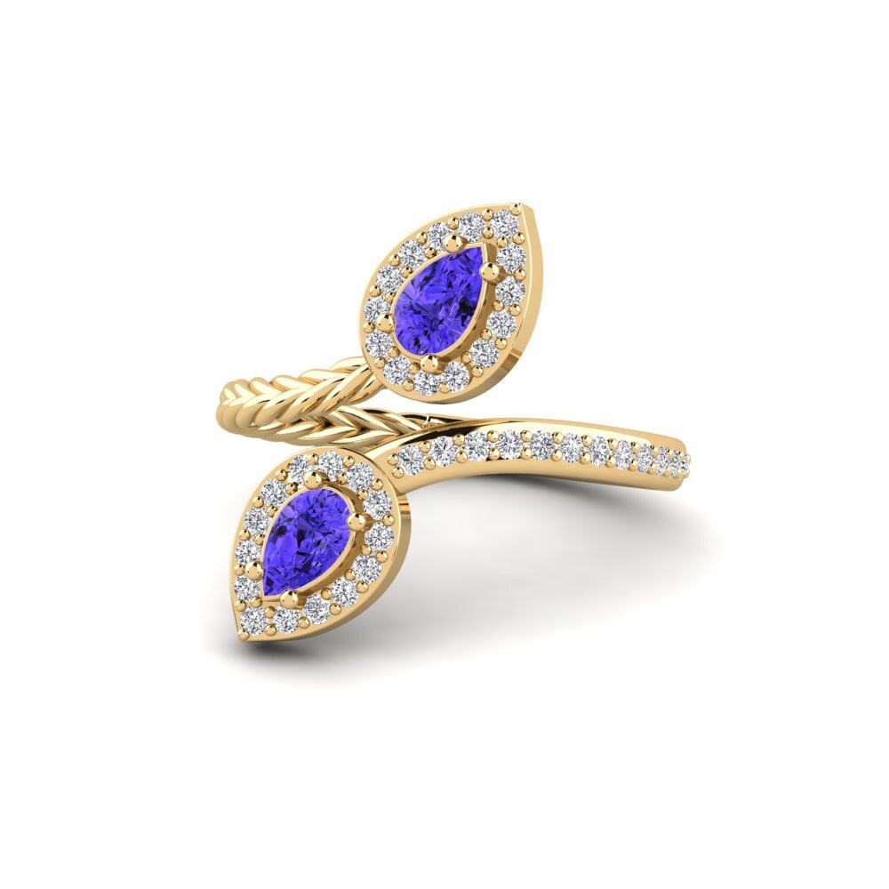 Pear Tanzanite Ring Honning