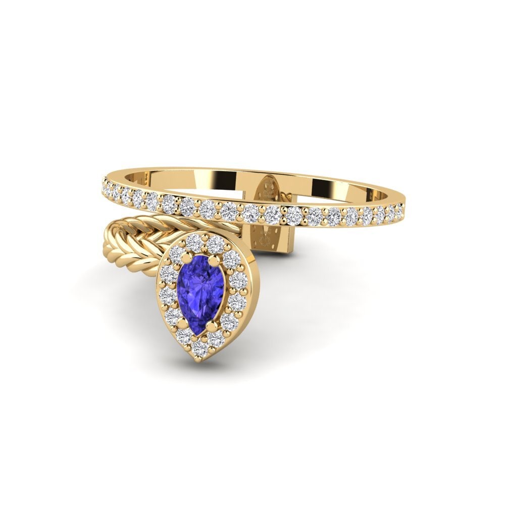 Pear Tanzanite Ring Huning