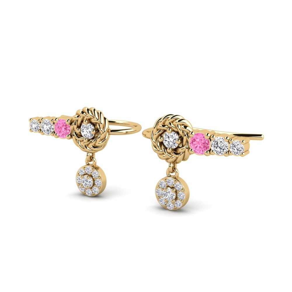 Đá Sapphire Hồng Bông tai nữ Inosan