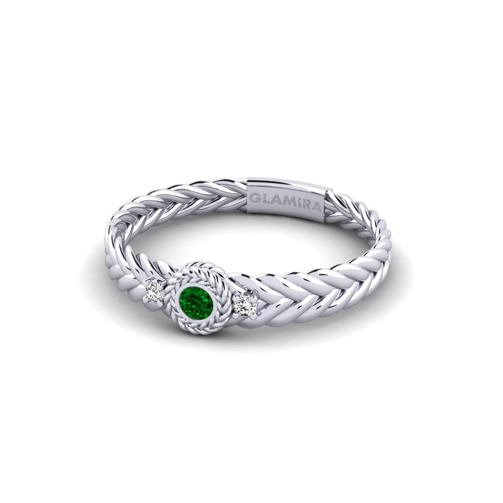 Zircônia Verde Anel Gitano