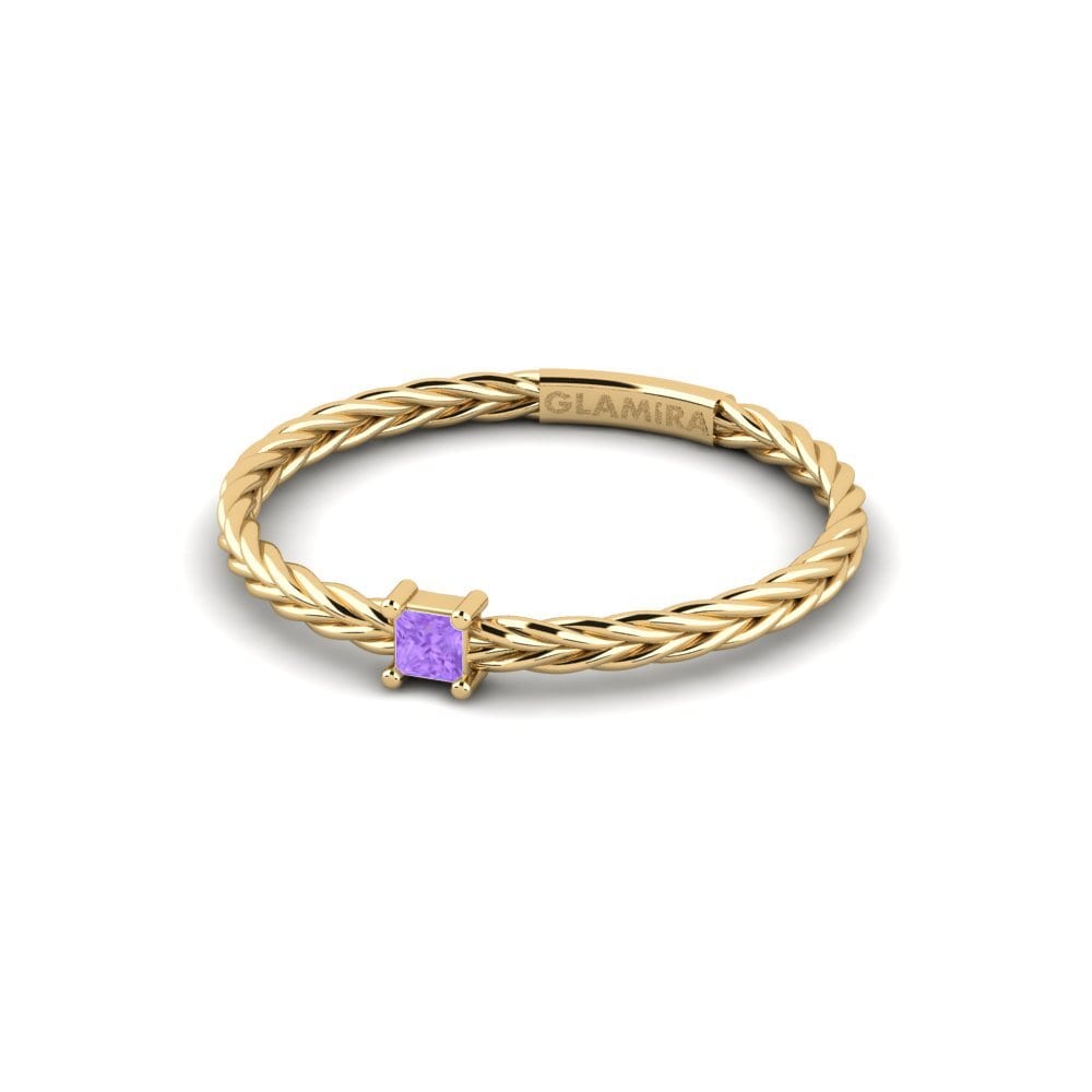 14ct Yellow Gold Amethyst Ring Lytop