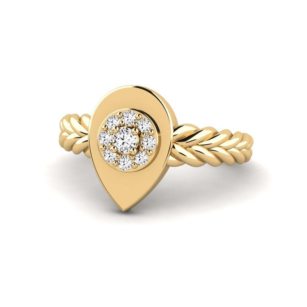 Moissanite Anéis de Mindinho Nplooj