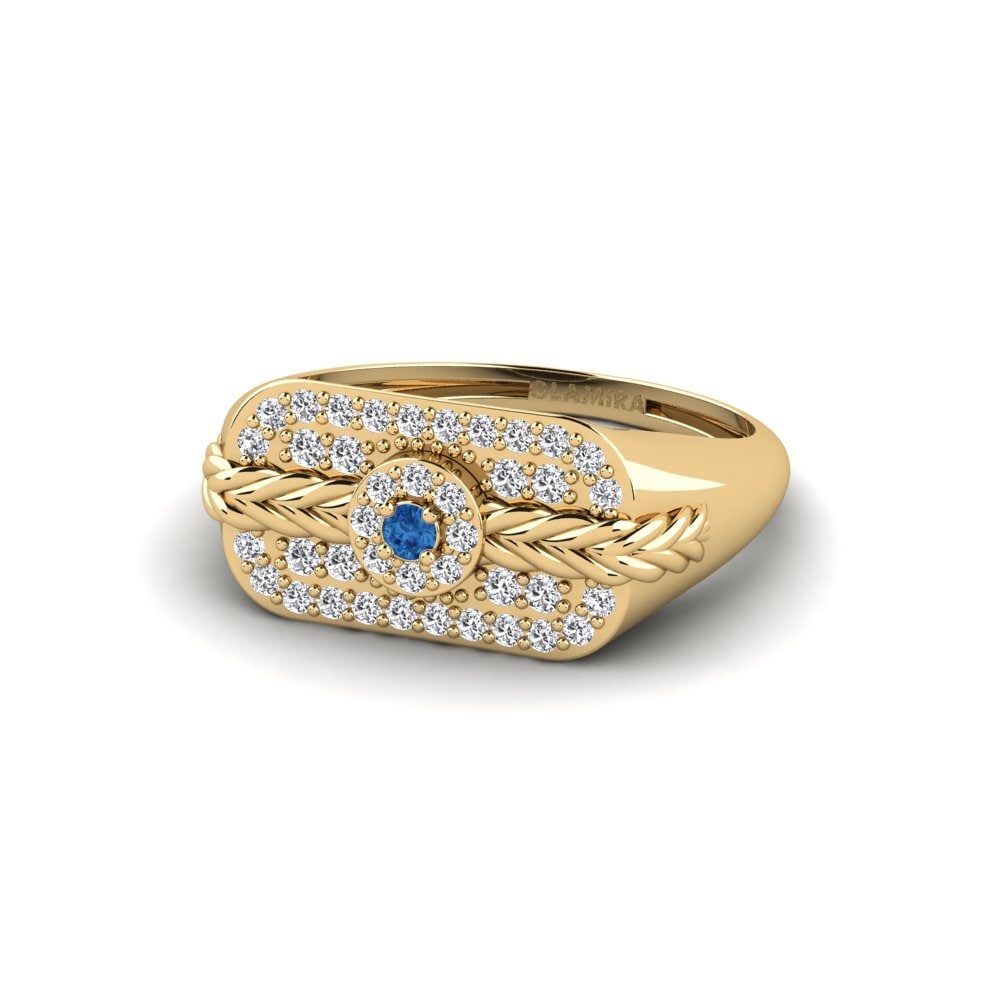 Zircônia azul escuro Anel Ntoos