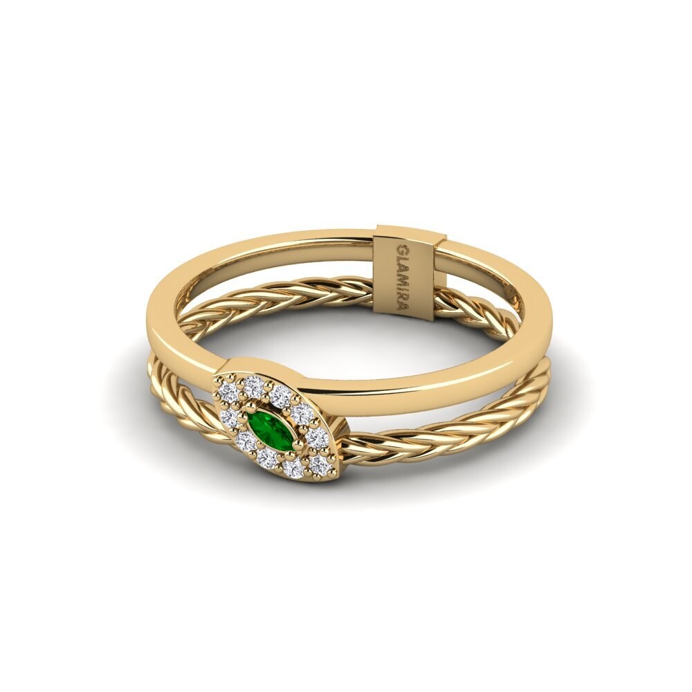 Zircônia Verde Anel Pyarrai