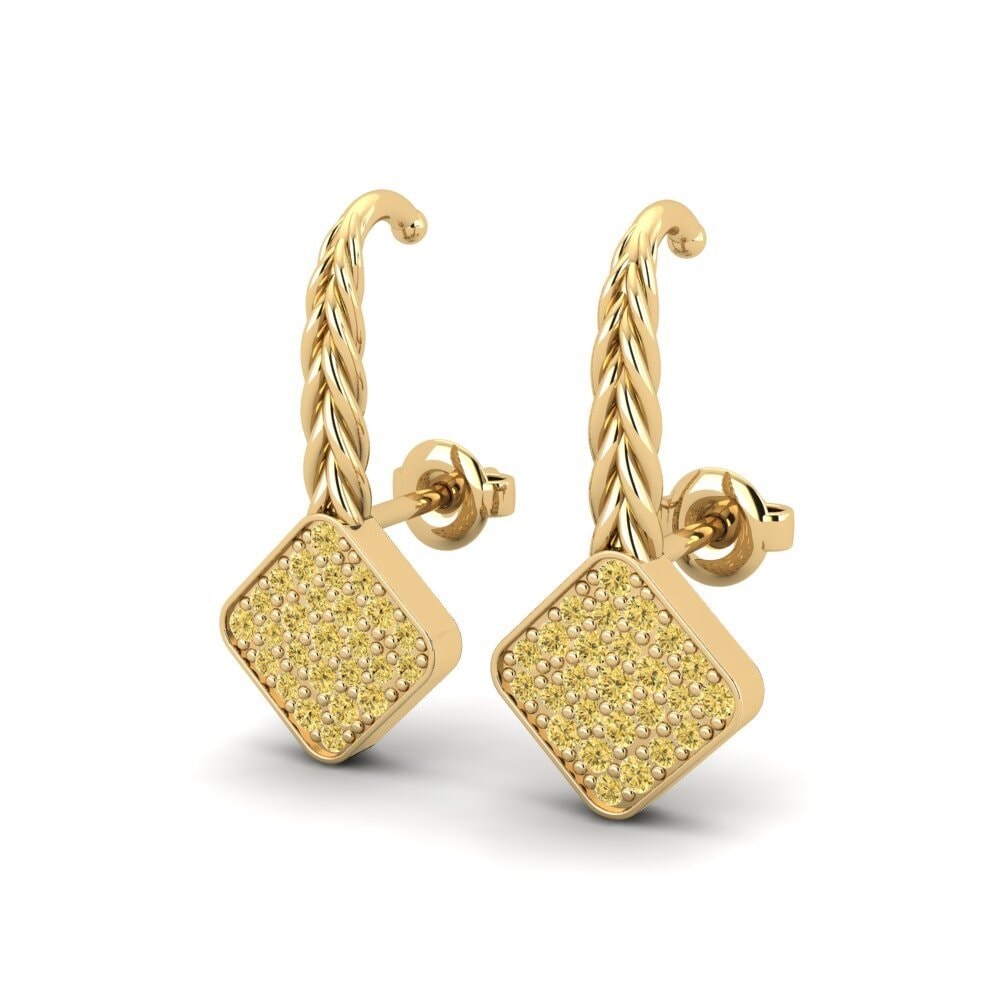 Yellow Diamond Women's Earring Trail
