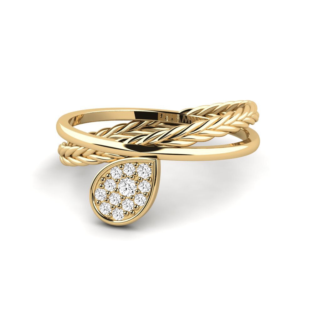 Moissanite Anel Undulation