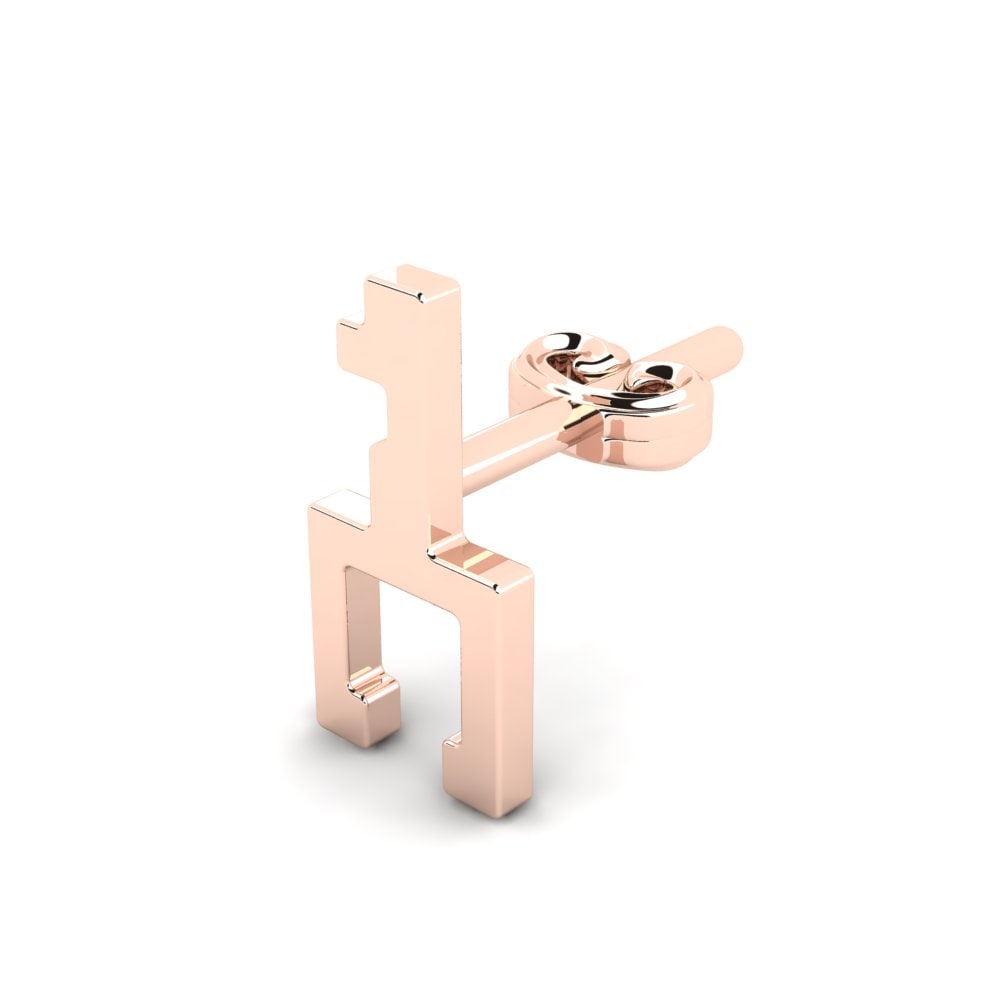 9ct Rose Gold Men's Earring Avdotya