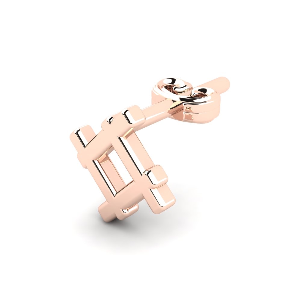 9ct Rose Gold Men's Earring Meute
