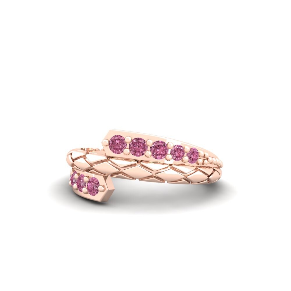 14k Oro Rosa Granate Rhodolite Pendiente de mujer Manatua