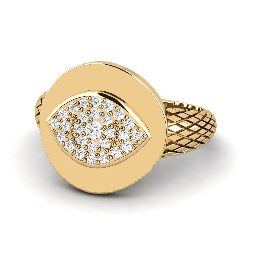 Zafiro blanco Anillo Yuxu