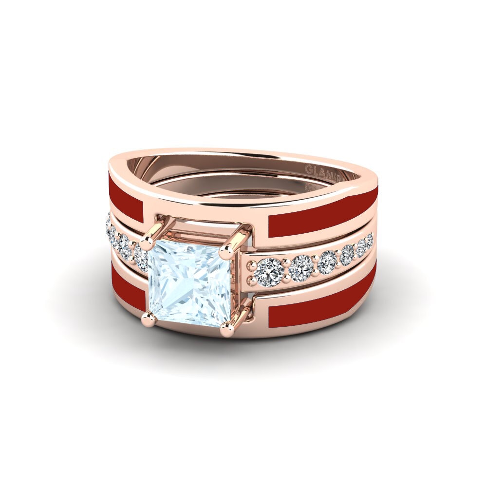 Aigue-marine Bague Andode SET