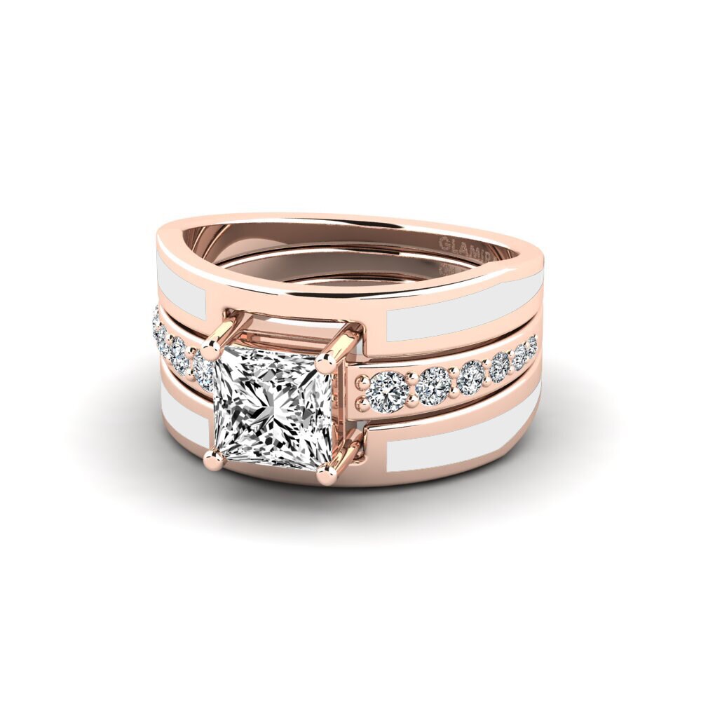 Moissanit Ring Andode SET