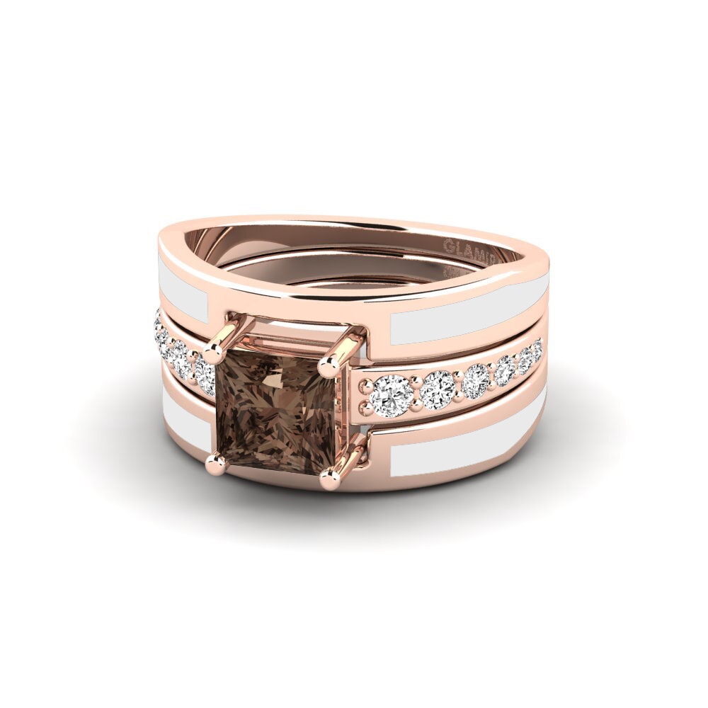 Rauchquarz Ring Andode SET
