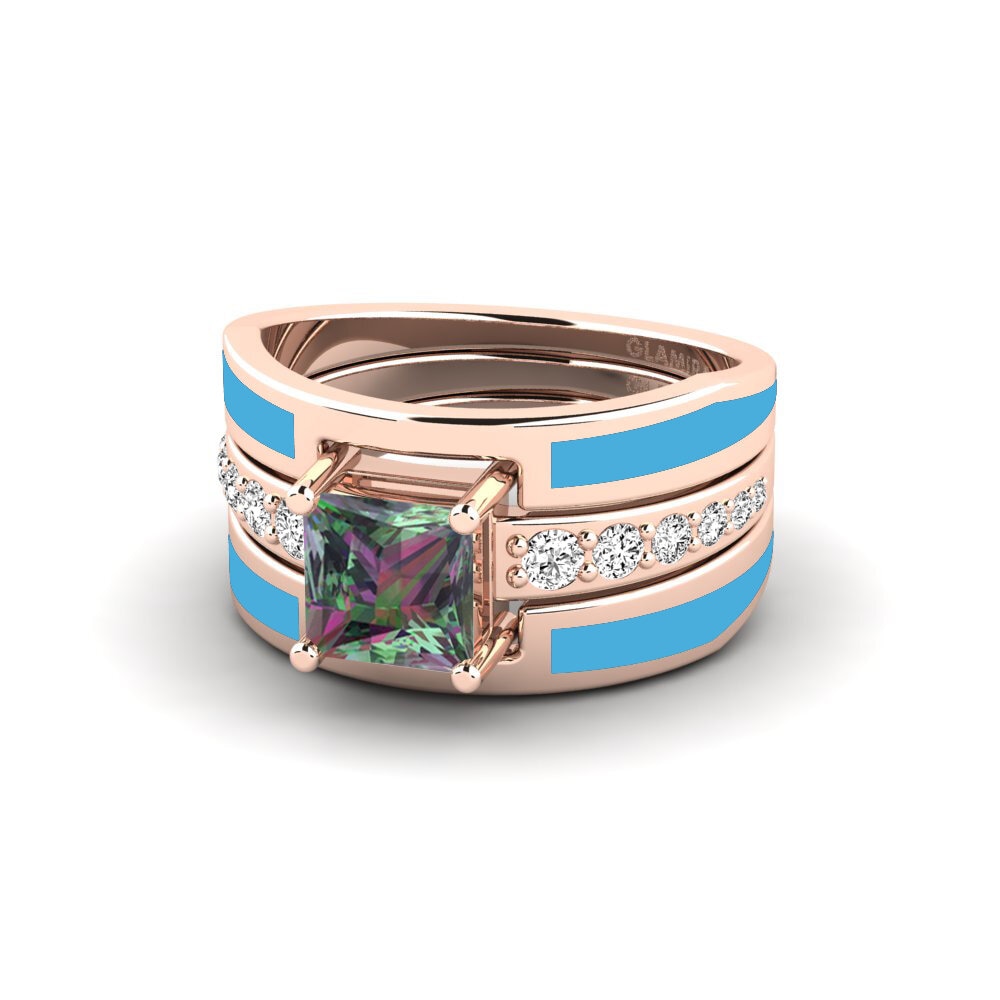 Mystic Topas Ring Andode SET