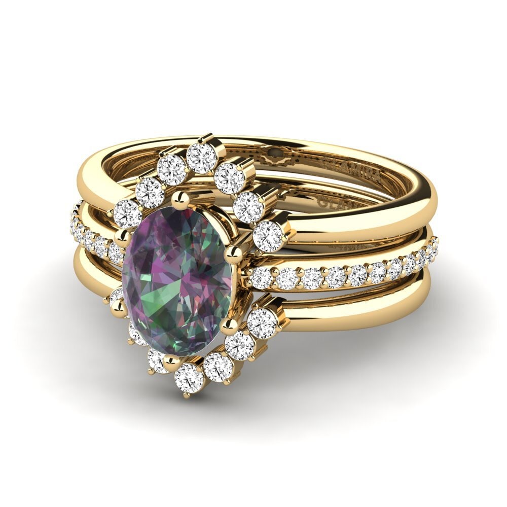 Topacio Místico Anillo Begdez SET