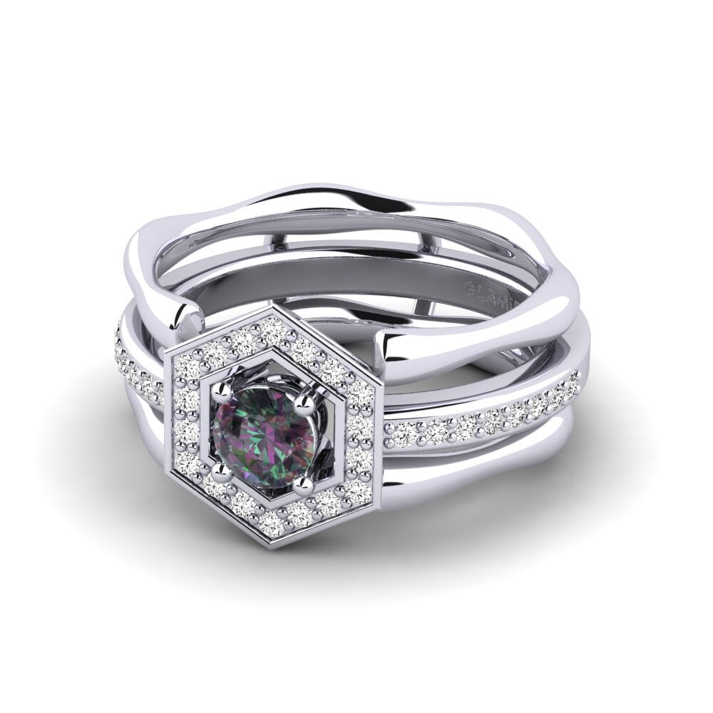 Topacio Místico Anillo Bemen SET
