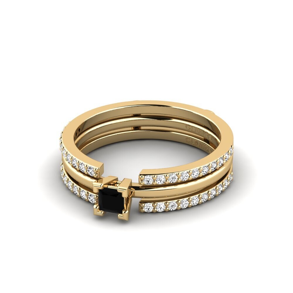 Ónix Negro Anillo Brave SET
