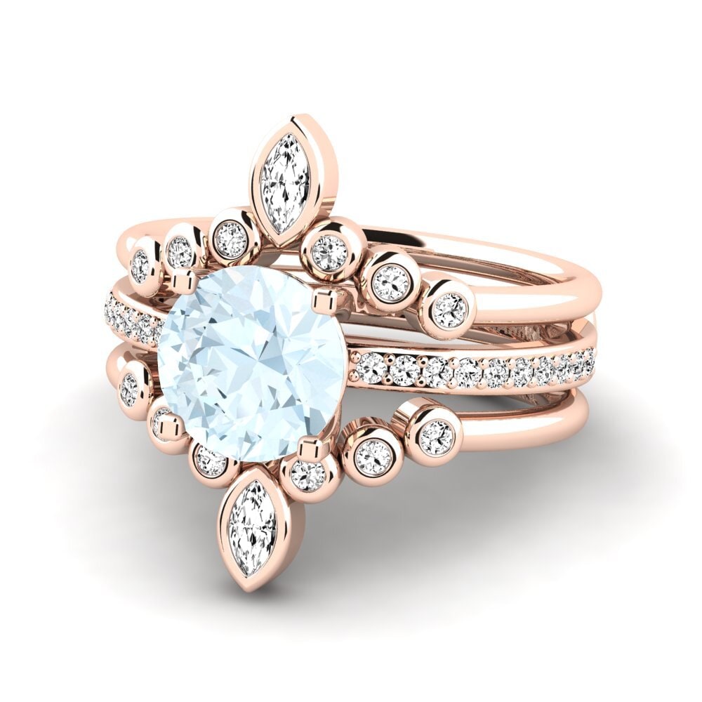 Aquamarine Ring Cyanci SET